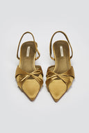 Slingback σατέν γόβες με φιόγκο CORINA