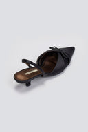 Slingback σατέν γόβες με φιόγκο CORINA