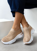 Sneakers Slip on με στρας