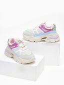 Sneakers chunky με glitter και στρας 