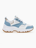 Sneakers chunky με κομμάτια σε συνδυασμούς υλικών ERYNN - Μπλε jean - thefashionproject.gr - ERYNN