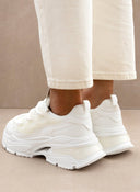 Sneakers chunky με σχέδιο - Λευκό - thefashionproject.gr - Ideal shoes