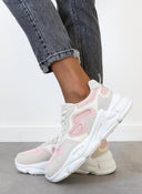 Sneakers chunky με ύφασμα - Ροζ - thefashionproject.gr - MARQUIIZ