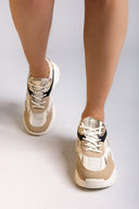Sneakers chunky σε συνδυασμό υλικών ERYNN