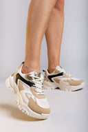 Sneakers chunky σε συνδυασμό υλικών ERYNN