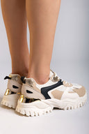 Sneakers chunky σε συνδυασμό υλικών ERYNN
