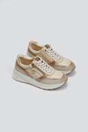 Sneakers chunky σε συνδυασμό υλικών Xti 143896 - Μπεζ - thefashionproject.gr - Xti Footwear - 23449003002