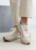 Sneakers δερμάτινα με συνδυασμό υλικών GIOSEPPO