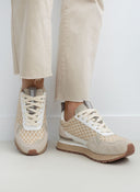 Sneakers δερμάτινα με συνδυασμό υλικών GIOSEPPO