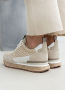 Sneakers δερμάτινα με συνδυασμό υλικών GIOSEPPO