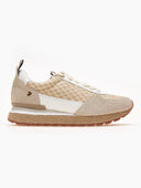 Sneakers δερμάτινα με συνδυασμό υλικών GIOSEPPO - Μπεζ - thefashionproject.gr - GIOSEPPO