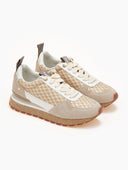 Sneakers δερμάτινα με συνδυασμό υλικών GIOSEPPO - Μπεζ - thefashionproject.gr - GIOSEPPO