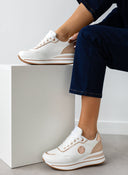 Sneakers flatforms με διχρωμία