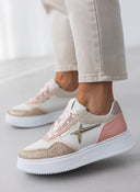 Sneakers flatforms με glitter