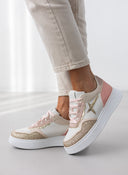 Sneakers flatforms με glitter