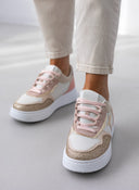Sneakers flatforms με glitter