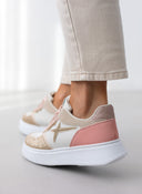 Sneakers flatforms με glitter