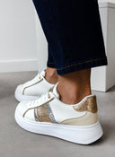 Sneakers flatforms με glitter