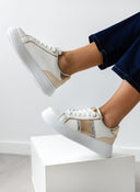 Sneakers flatforms με glitter