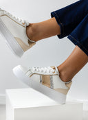 Sneakers flatforms με glitter