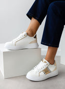 Sneakers flatforms με glitter