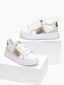 Sneakers flatforms με glitter