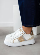Sneakers flatforms με glitter