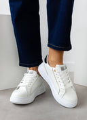 Sneakers flatforms με glitter - Μαύρο - thefashionproject.gr - ERYNN