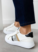Sneakers flatforms με glitter - Μαύρο - thefashionproject.gr - ERYNN