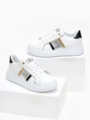 Sneakers flatforms με glitter - Μαύρο - thefashionproject.gr - ERYNN