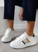 Sneakers flatforms με glitter - Μαύρο - thefashionproject.gr - ERYNN