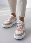 Sneakers flatforms με glitter - Ροζ - thefashionproject.gr - ERYNN