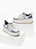 Sneakers flatforms με πλεκτό σχέδιο Xti 143257 - Μπλε σκούρο - thefashionproject.gr - Xti Footwear