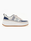 Sneakers flatforms με πλεκτό σχέδιο Xti 143257 - Μπλε σκούρο - thefashionproject.gr - Xti Footwear