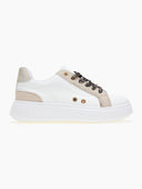Sneakers flatforms με print στα κορδόνια