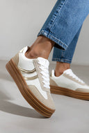 Sneakers flatforms με ψηλή σόλα ERYNN - Μπεζ - thefashionproject.gr - ERYNN