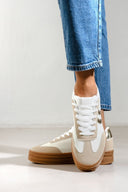 Sneakers flatforms με ψηλή σόλα ERYNN - Μπεζ - thefashionproject.gr - ERYNN