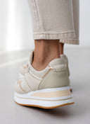 Sneakers flatforms με ύφασμα