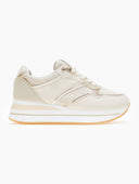 Sneakers flatforms με ύφασμα