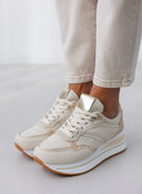 Sneakers flatforms με ύφασμα