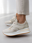 Sneakers flatforms με ύφασμα