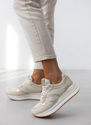 Sneakers flatforms με ύφασμα