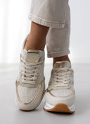 Sneakers flatforms με ύφασμα