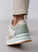 Sneakers flatforms με ύφασμα