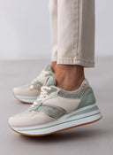 Sneakers flatforms με ύφασμα