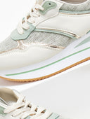 Sneakers flatforms με ύφασμα