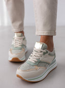 Sneakers flatforms με ύφασμα