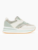 Sneakers flatforms με ύφασμα - Μέντα - thefashionproject.gr - ERYNN