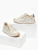 Sneakers με ανάγλυφο pattern Xti 143202 - Μπεζ - thefashionproject.gr - Xti Footwear