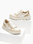 Sneakers με εξωτερικό φερμουάρ Xti 142575 - Μπεζ - thefashionproject.gr - Xti Footwear